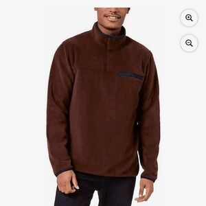 32 Degrees Men’s Maroon Quarter-Snap Fleece Pullover Size XXL